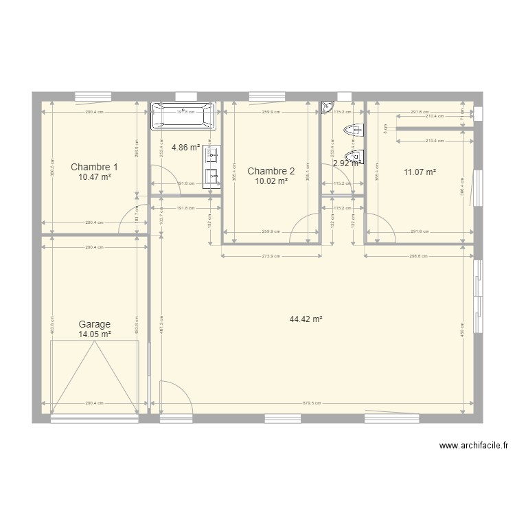 version coté v1. Plan de 0 pièce et 0 m2