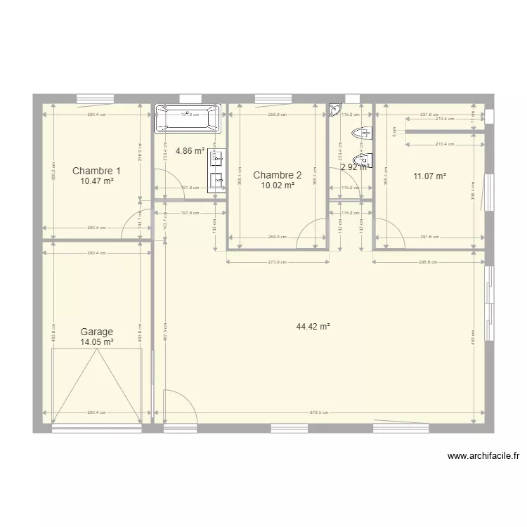 version cot&eacute; v1. Plan de 