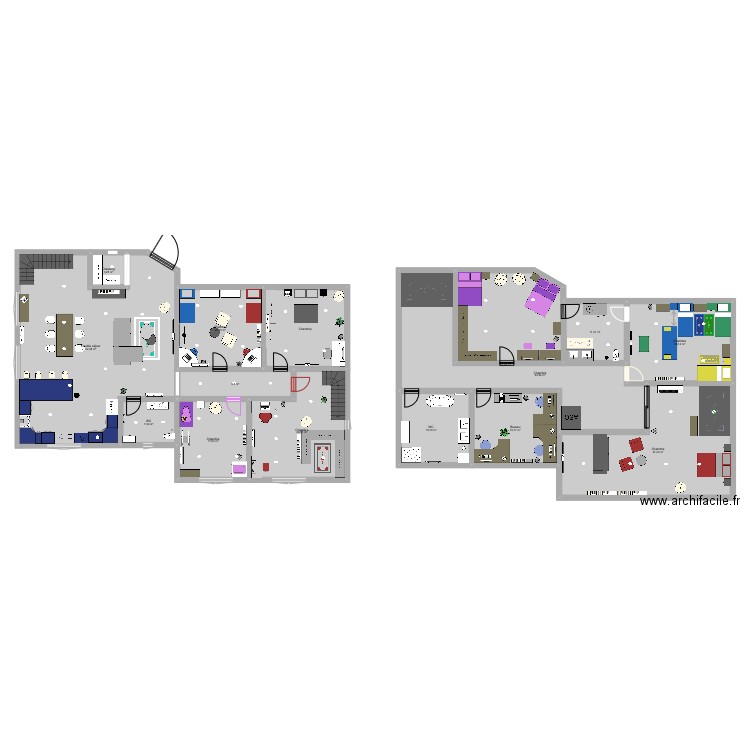 #1 maison 🏠 . Plan de 15 pièces et 384 m2