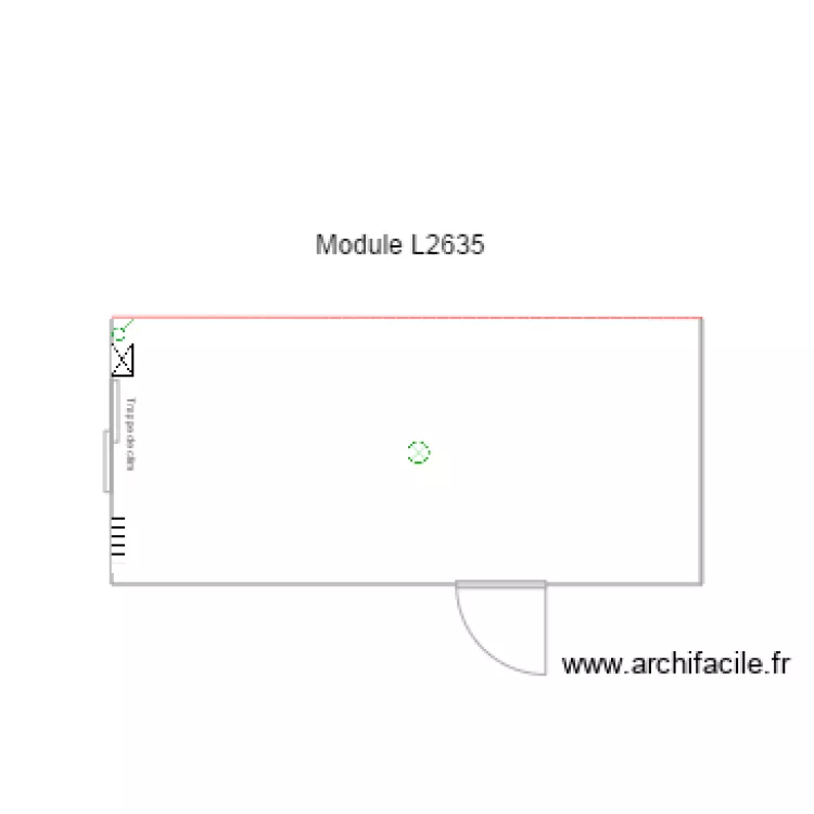 module L2635 ouvert. Plan de 