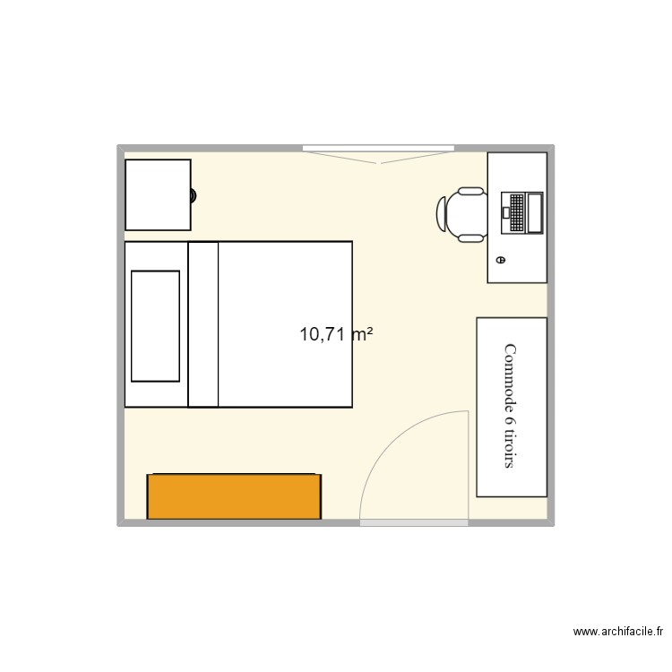 MAISON VALENCIN_CHB VERTE (Emma). Plan de 1 pièce et 11 m2