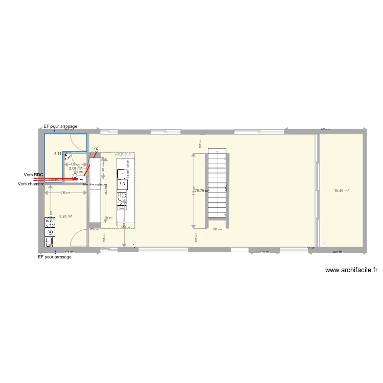 Séjour plomberie. Plan de Séjour plomberie. Plan de