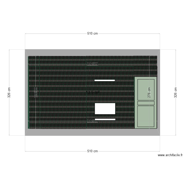 mUR. Plan de 1 pièce et 14 m2