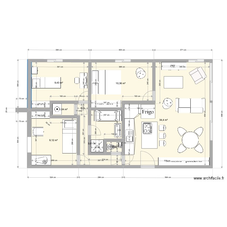 APPART JAVEL VERSION 6. Plan de 0 pièce et 0 m2