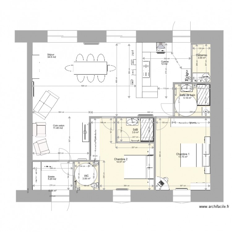 Gite 1. Plan de 0 pièce et 0 m2