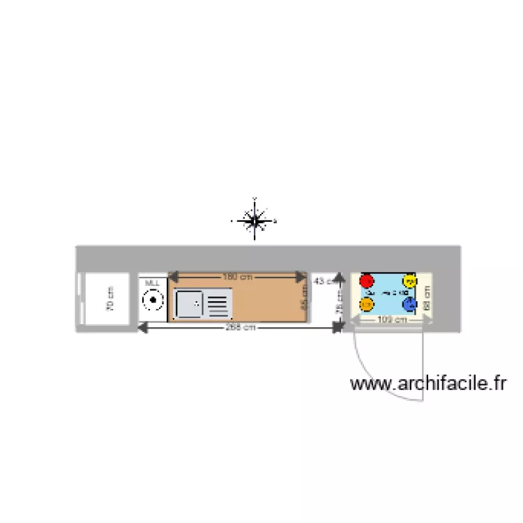 Buanderie CHAUFFOUR. Plan de 