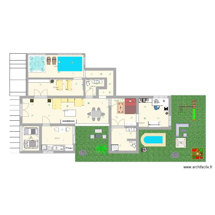 casa freaky mix2. Plan de 8 pièces et 97 m2