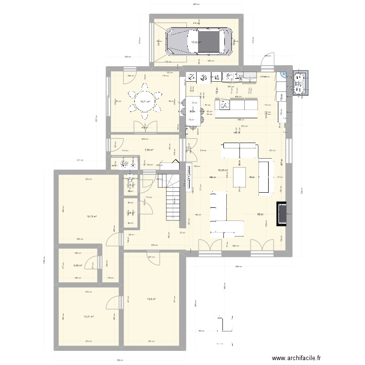 Marcy fevrier quater. Plan de 11 pièces et 177 m2