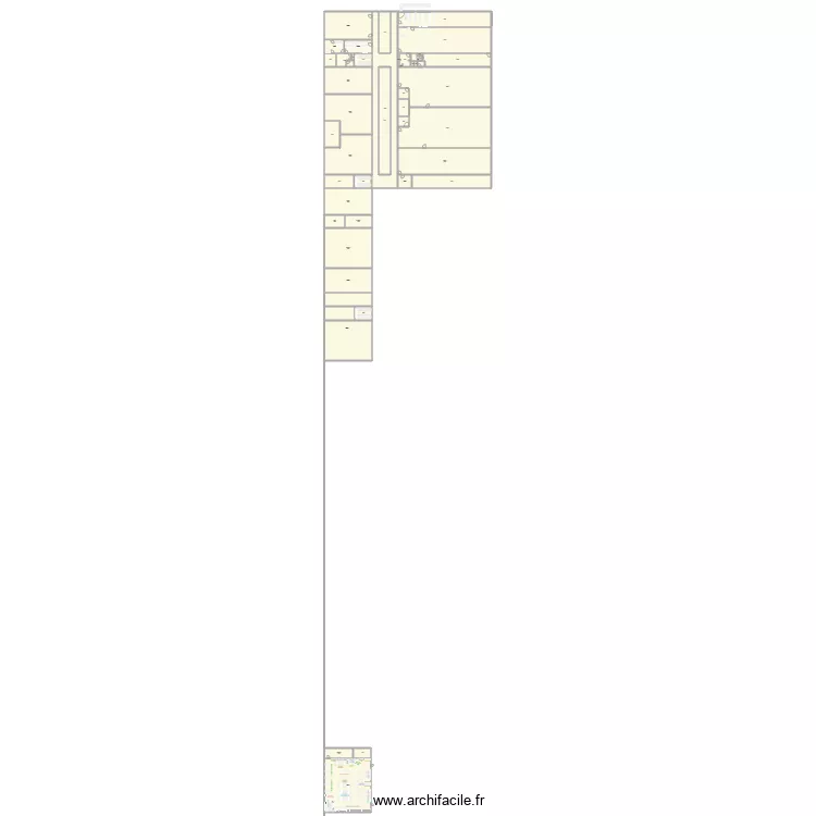 Lyc&eacute;e modifi&eacute;. Plan de 114  et 5082 m²
