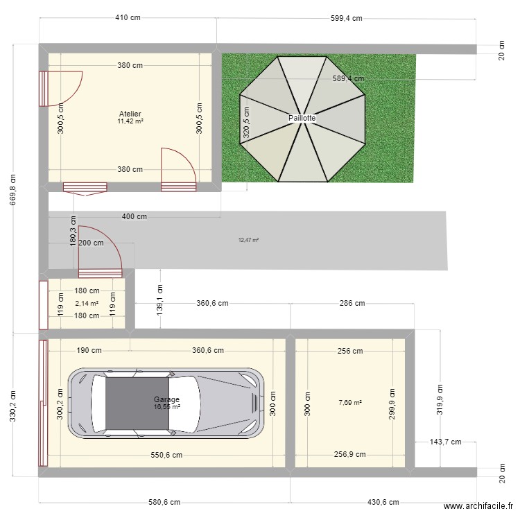 MAISON KPALA 1. Plan de 4 pièces et 38 m2