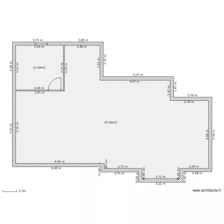 305D1enveloppe. Plan de 