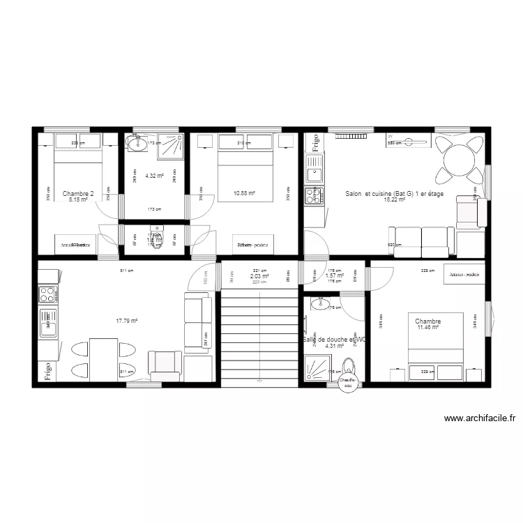 1er &eacute;tage G 2018. Plan de 