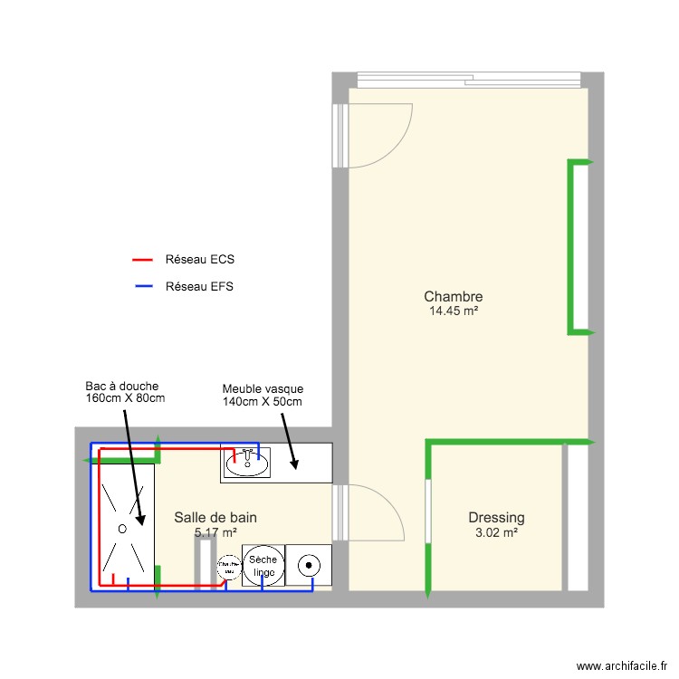 VERO PROJET PLOMBERIE. Plan de 0 pièce et 0 m2