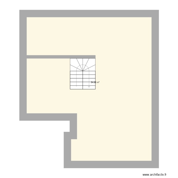 port S. Plan de 1 pièce et 85 m2