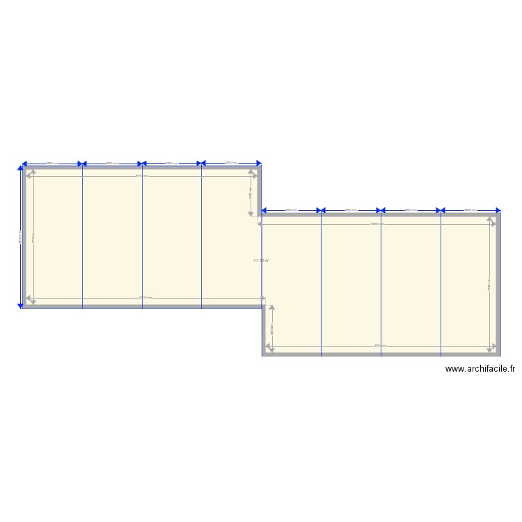 mmmm4. Plan de 1 pièce et 112 m2