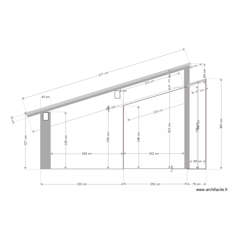 coupe garage. Plan de coupe garage. Plan de
