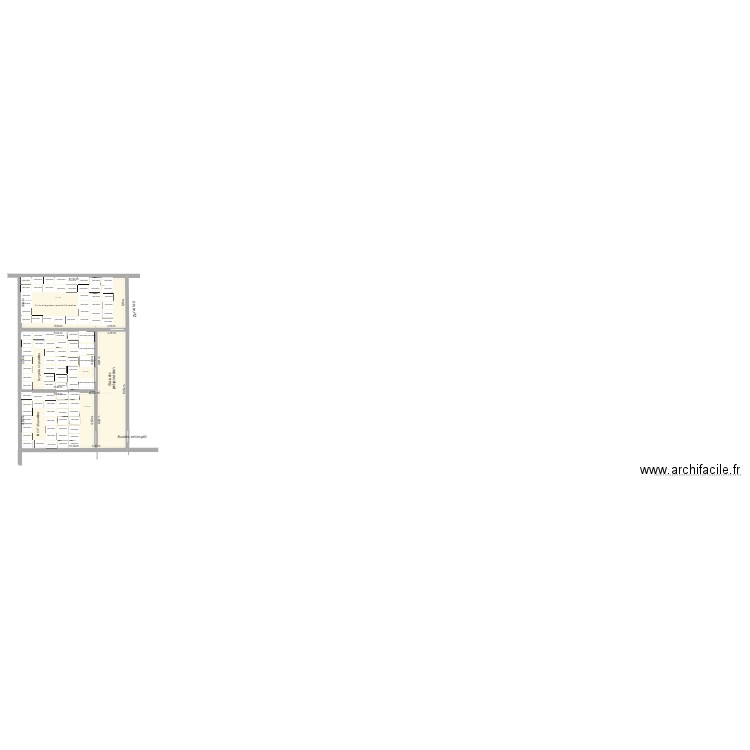 Chambres froides 1. Plan de 3 pièces et 230 m2