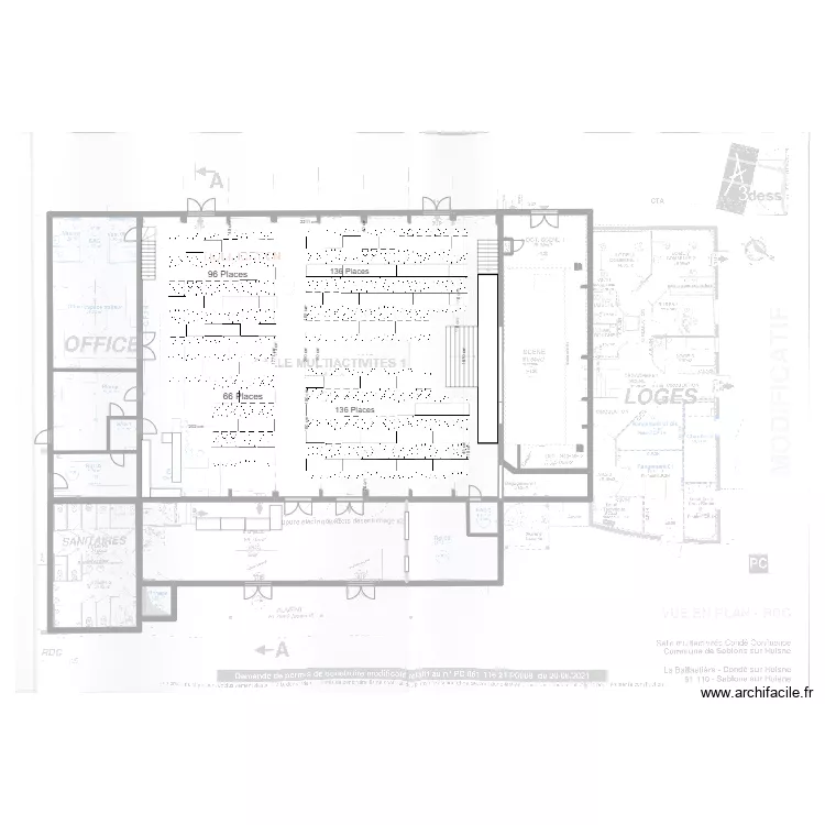 Salle Confluence placement LOTO. Plan de 