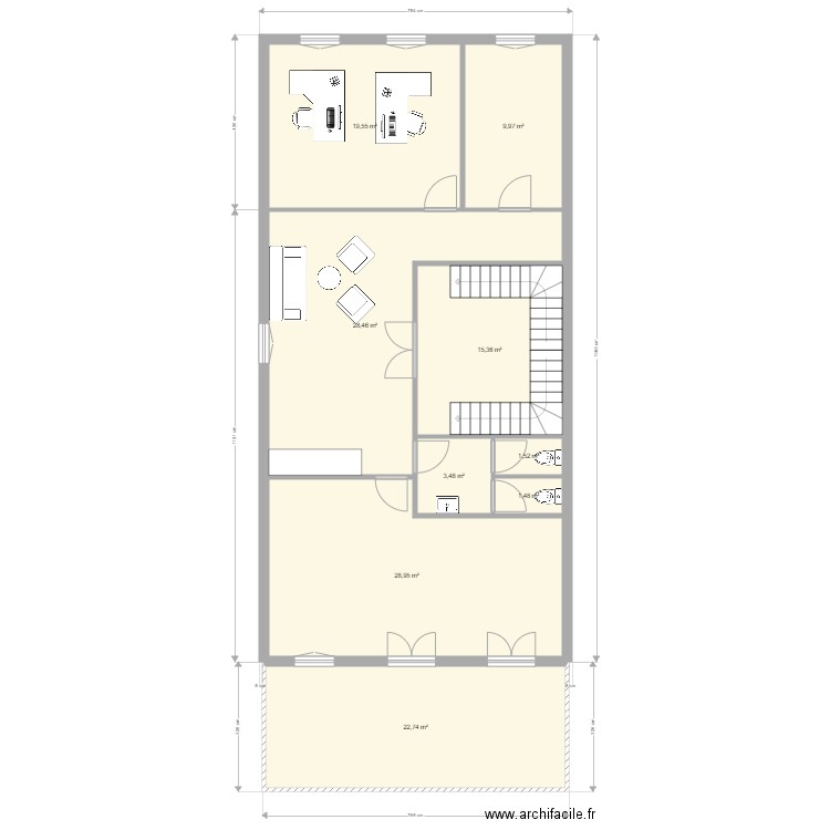 61 grignan. Plan de 9 pièces et 132 m2