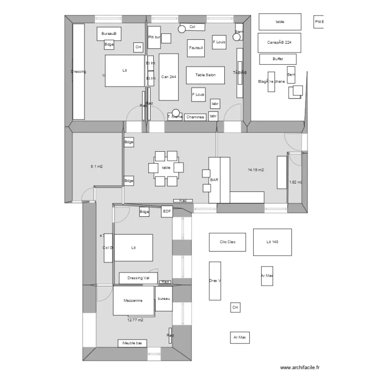 Notre appart 6 124. Plan de Notre appart 6 124. Plan de