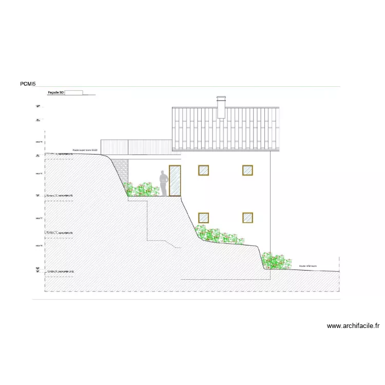 PCMI5 FACADE Sud Ouest. Plan de PCMI5 FACADE Sud Ouest. Plan de