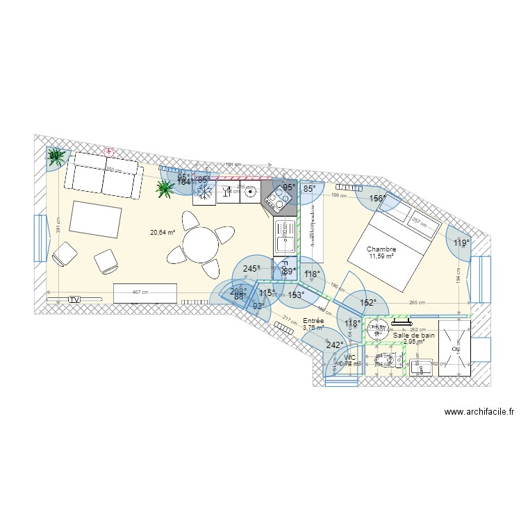 DAlembert Renov CHetSDB v01. Plan de 0 pièce et 0 m2