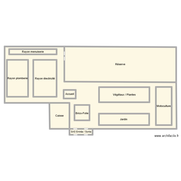 annexe brico leclerc. Plan de 12 pièces et 801 m2
