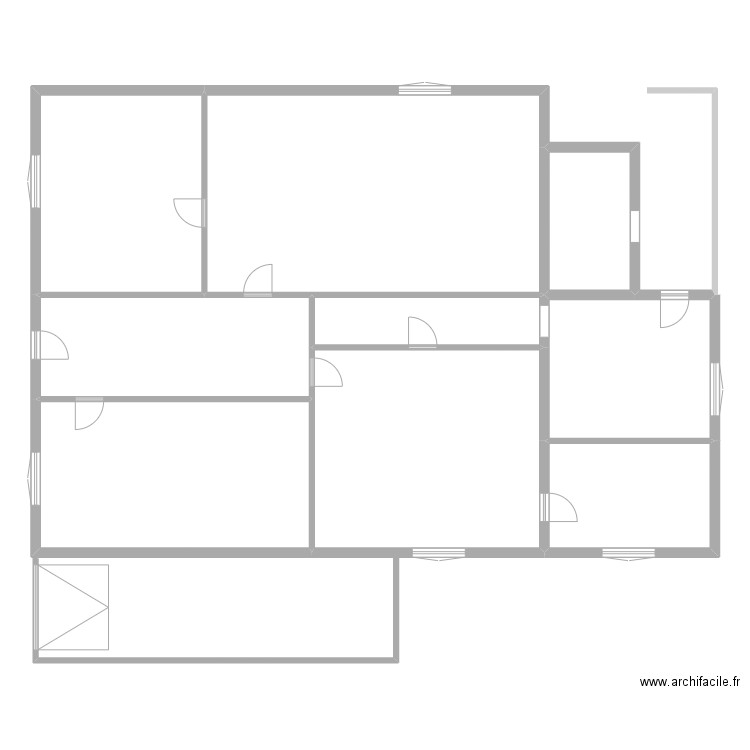 ponthoreau. Plan de 9 pièces et 217 m2