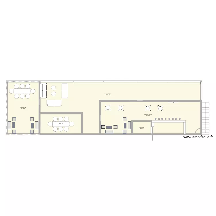 VUE DESSUS PLANCHER. Plan de 5 pièces et 213 m² VUE DESSUS PLANCHER. Plan de 5 pièces et 213 m²