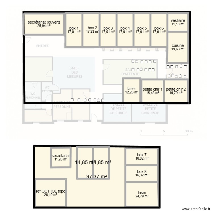 Cab V1 modifiable. Plan de 20 pièces et 578 m2