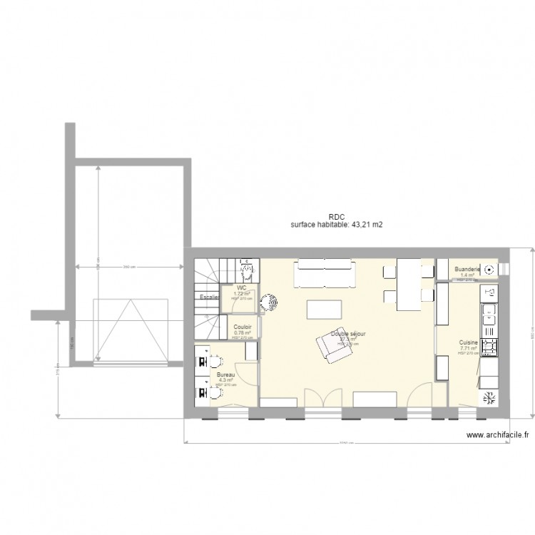 Extension 01 05 c. Plan de 0 pièce et 0 m2