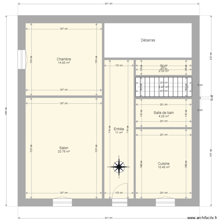 tacher yvette. Plan de 0 pièce et 0 m2