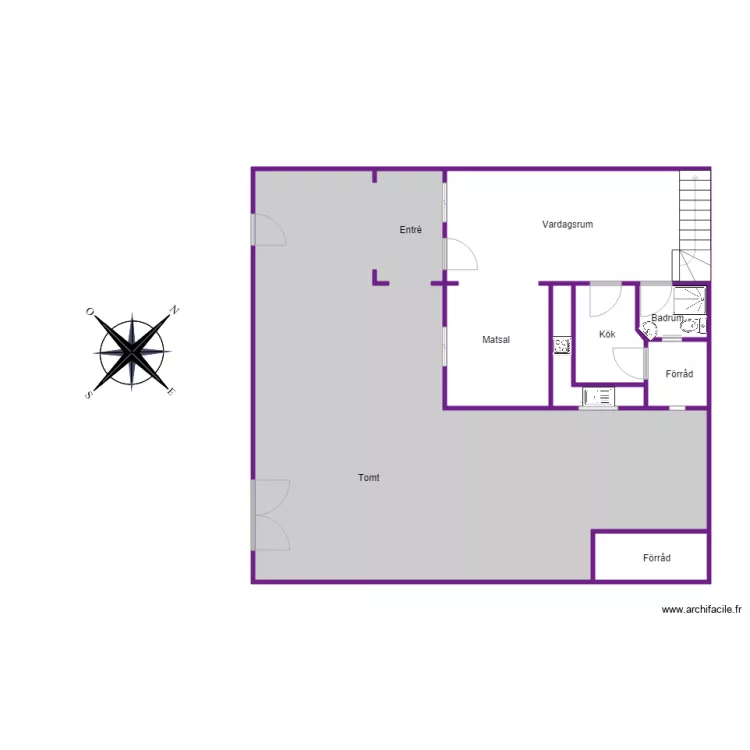 Planritning plan 1 Estaca. Plan de 
