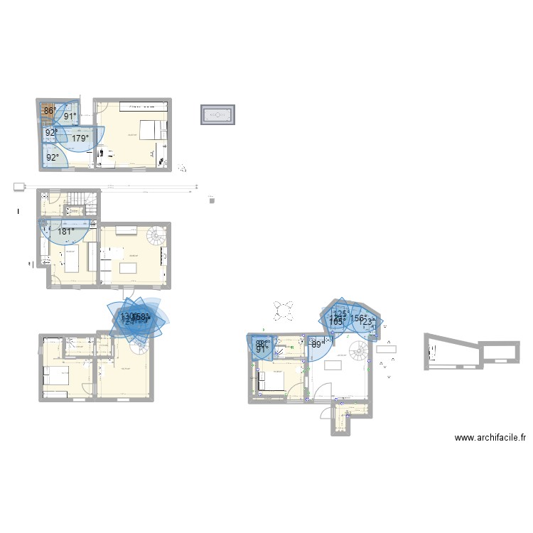 rochegude cb 0922 . Plan de 19 pièces et 170 m2