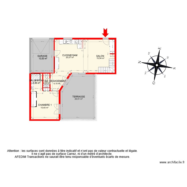 BI 8004 RDC PASCAL. Plan de 8 pièces et 112 m2