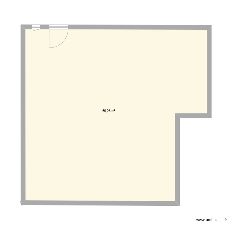 maison. Plan de 1 pièce et 65 m2