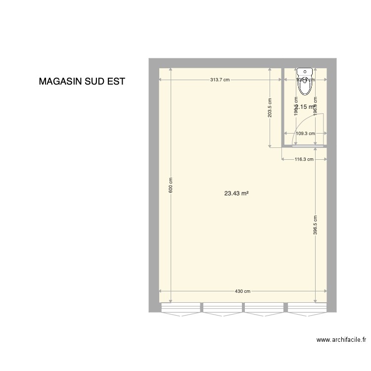 MAGASIN SUD EST . Plan de 0 pièce et 0 m2
