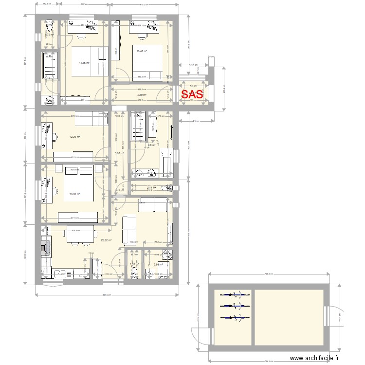 annexe  4 ch appart  2 ch SAS. Plan de 0 pièce et 0 m2