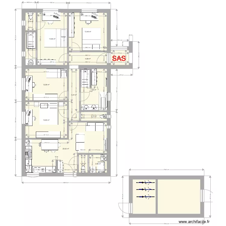 annexe 4 ch appart 2 ch SAS. Plan de annexe 4 ch appart 2 ch SAS. Plan de