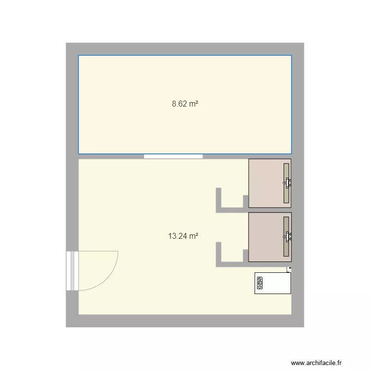 DOUCHE ALUCAST. Plan de 