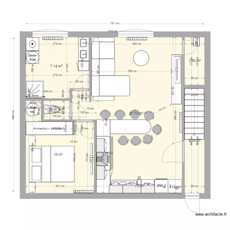  SCI des Amours cusine 2. Plan de 