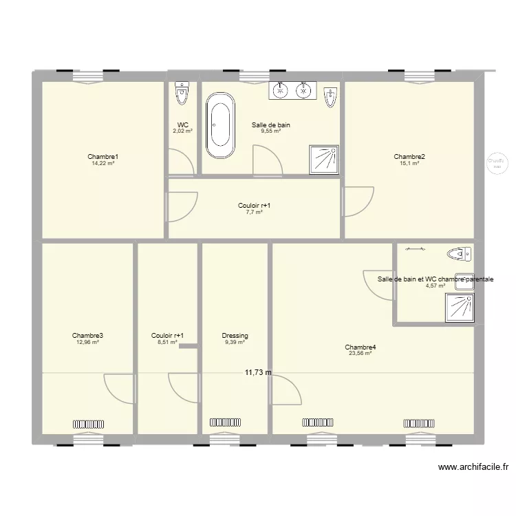 BERARD. Plan de 17  et 209 m²