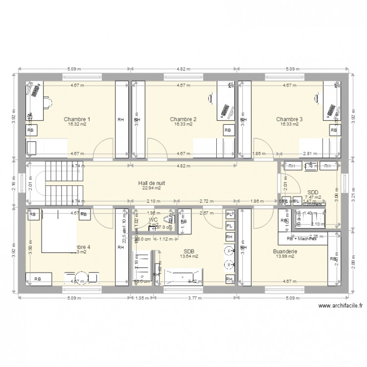 Maison Etage 18. Plan de 0 pièce et 0 m2