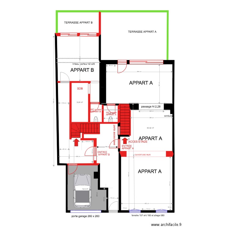 HOERNER HOMBOURG RDC REVU APPART A COPIE . Plan de 0 pièce et 0 m2