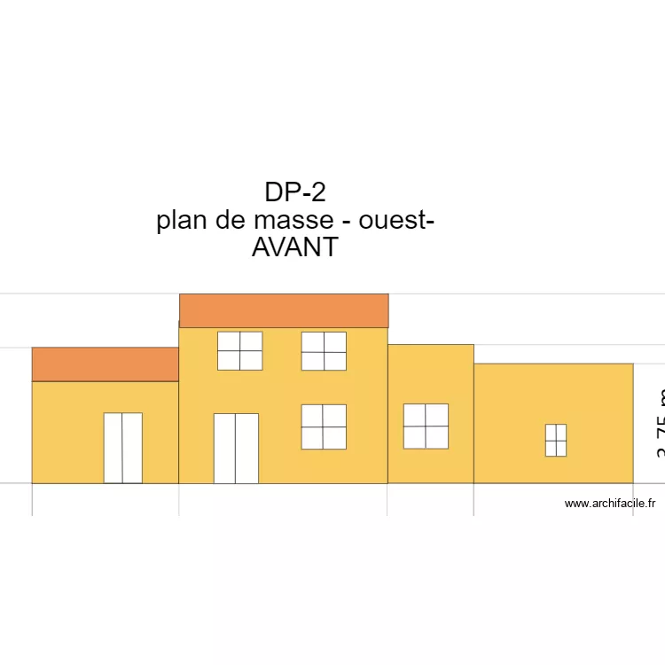 plan de masse- Avant agrandissement. Plan de 