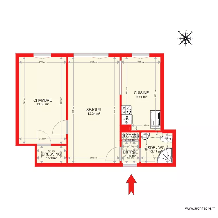 APPARTEMENT BI6081. Plan de 