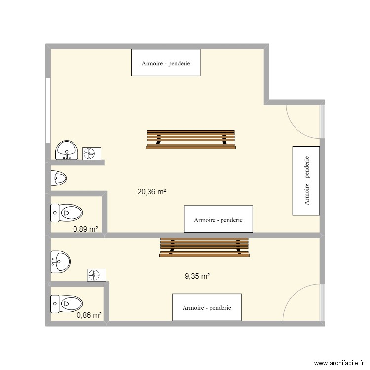 NOUVEAU VESTIAIRE ATELIER. Plan de 0 pièce et 0 m2