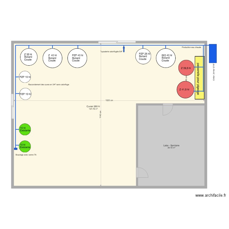 VDR Refroidissement cuves . Plan de 0 pièce et 0 m2