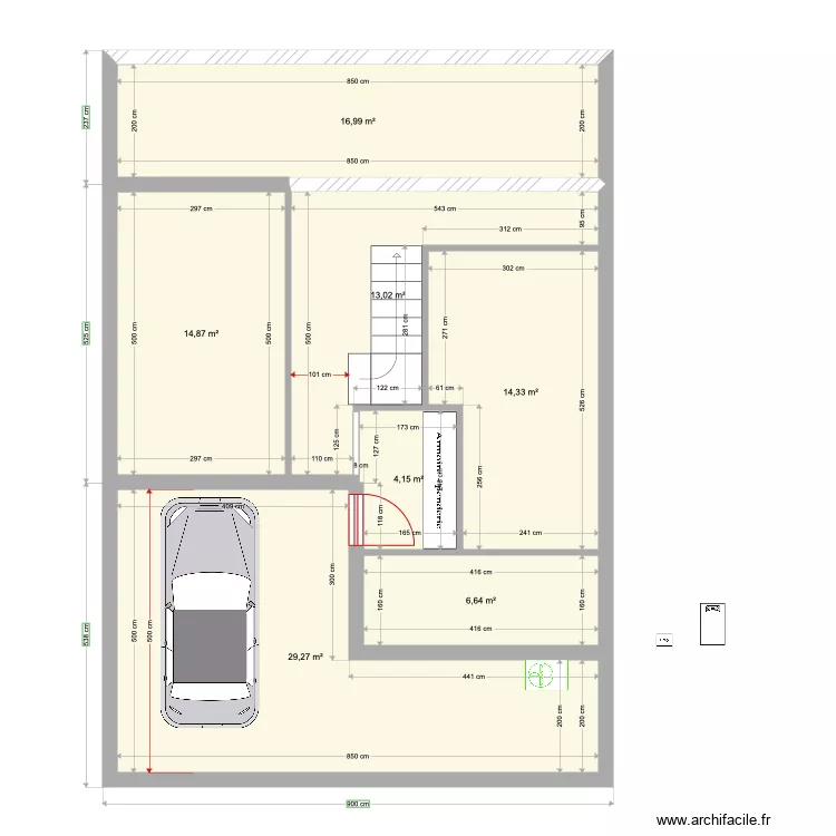 Deneuville RDC. Plan de 