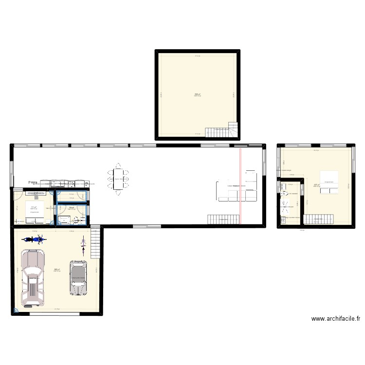 chalet loft  2024. Plan de 5 pièces et 162 m2